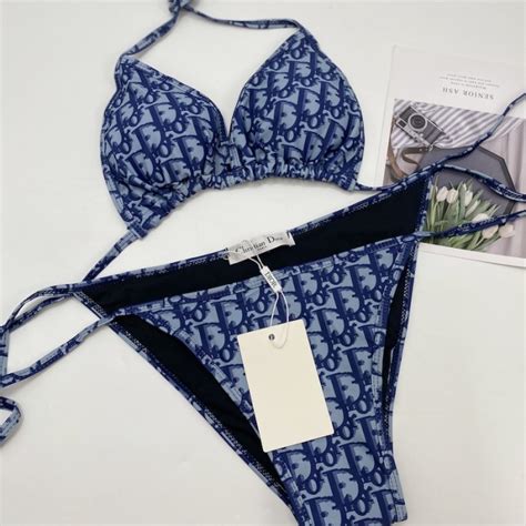 blauwe dior bikini|dior bathing suits.